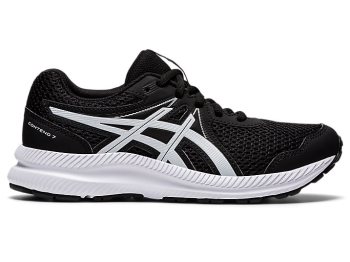 Asics CONTEND 7 GS Dječje Tenisice Crne Bijele | HIRX1701