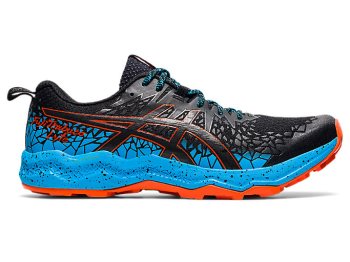 Asics FujiTrabuco Lyte Muške Tenisice Za Trčanje Crne Svijetlo Tirkizne | DWPH7321