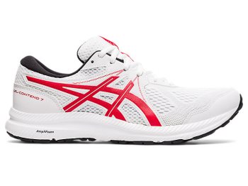 Asics GEL-CONTEND 7 Muške Tenisice Bijele Crvene | VQIS1381