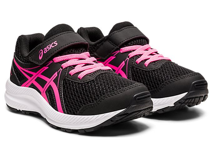 Asics CONTEND 7 PS Dječje Tenisice Crne Roze | ABUH9083