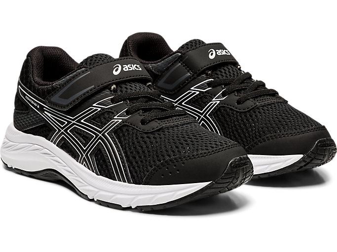 Asics Contend 6 PS Dječje Tenisice Crne Bijele | FUHA0193