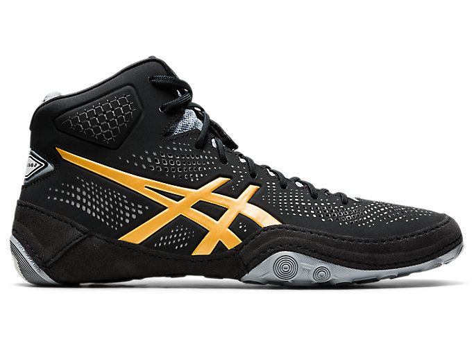 Asics DAN GABLE EVO 2 Muške Cipele Za Hrvanje Crne Zlatne | NSMD9884