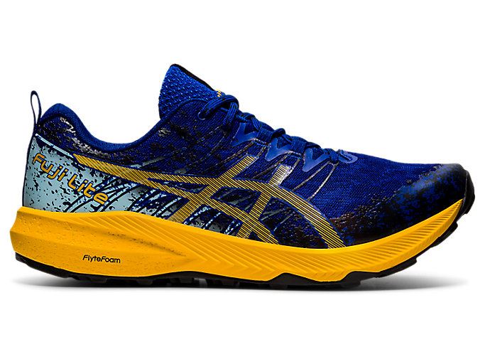 Asics FUJI LITE 2 Muške Tenisice Za Trčanje Plave Narančaste Cvjetne | AIBM8730