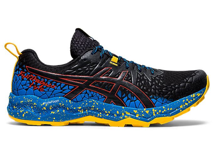 Asics FujiTrabuco Lyte Muške Tenisice Za Trčanje Crne Plave | AZYP6600