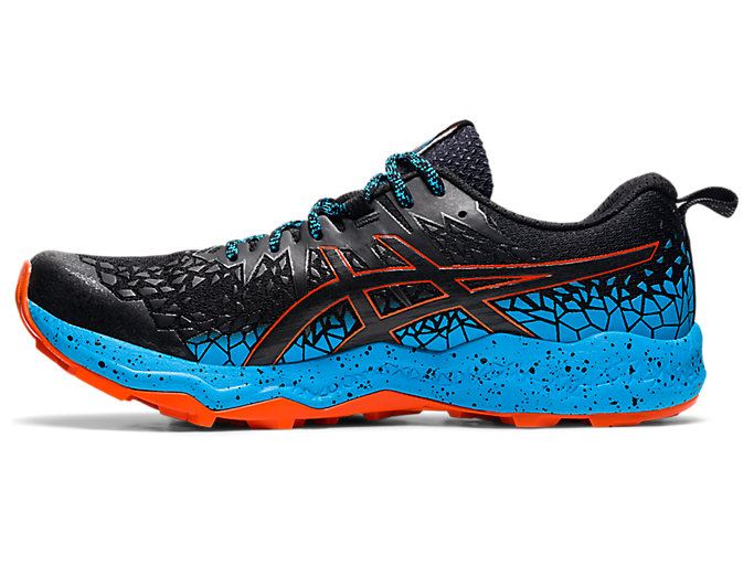 Asics FujiTrabuco Lyte Muške Tenisice Za Trčanje Crne Svijetlo Tirkizne | DWPH7321