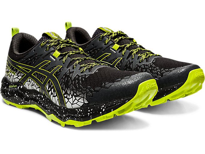 Asics FujiTrabuco Lyte Muške Tenisice Za Trčanje Crne Tamno Sive | YALP8135