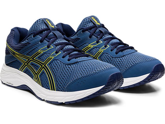 Asics GEL-CONTEND 6 Muške Tenisice Tamno Sive Žute | FGJY8892