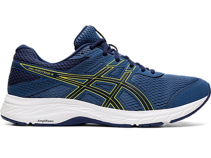 Asics GEL-CONTEND 6 Muške Tenisice Tamno Sive Žute | FGJY8892