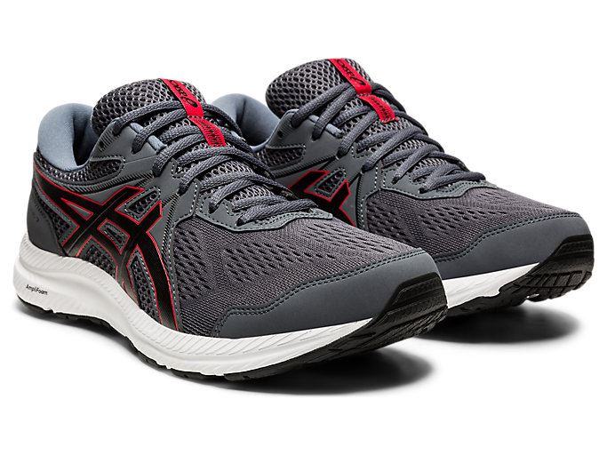 Asics GEL-CONTEND 7 (4E) Muške Tenisice Sive Crvene | LAIV3153