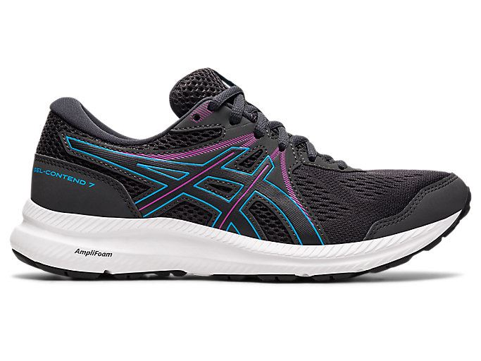 Asics GEL-CONTEND 7 Ženske Tenisice Tamno Sive Svijetlo Tirkizne | CXQK2235