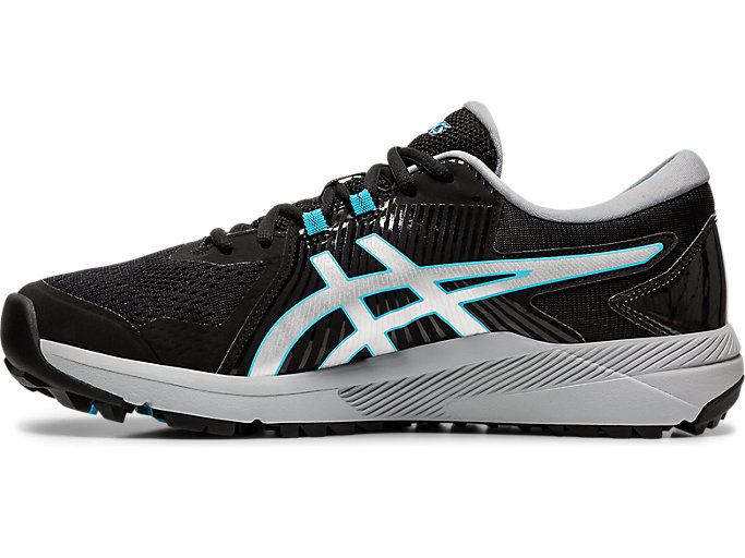 Asics GEL-COURSE GLIDE MEN Muške Cipele Za Golf Crne Srebrne | SGJI9791