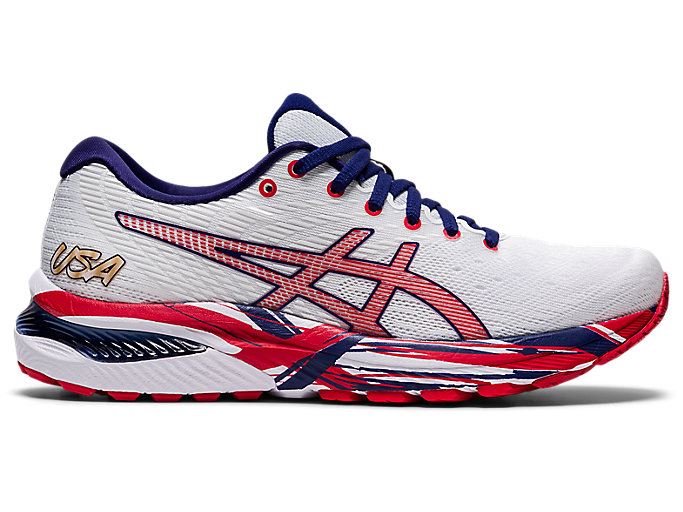 Asics GEL-CUMULUS 22 Ženske Tenisice Bijele Crvene | IWRA3574