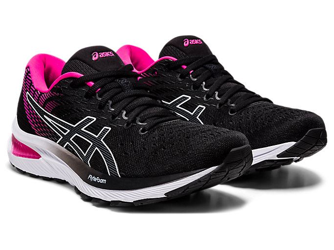 Asics GEL-CUMULUS 22 Ženske Tenisice Crne Roze | RFPT4933