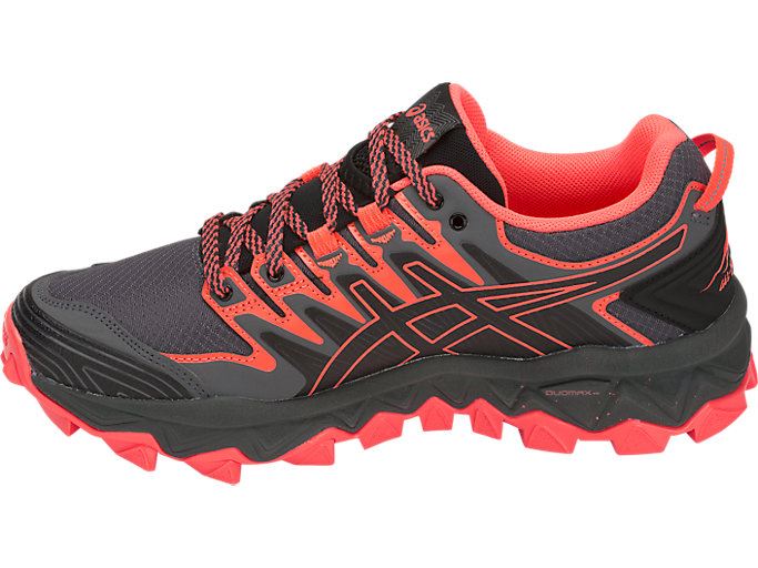 Asics GEL-FUJITRABUCO 7 Ženske Tenisice Za Trčanje Crne Koraljne | ZXBA6615