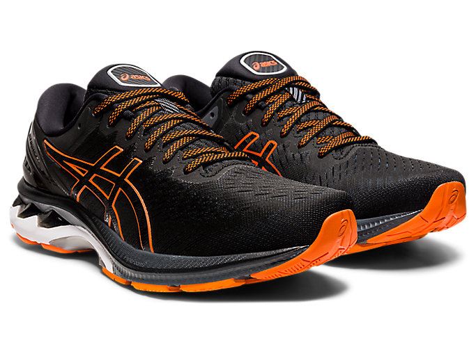 Asics GEL-KAYANO 27 (2E) Muške Tenisice Crne Zlatne Narančaste | PDHW0718