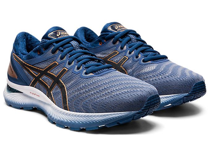 Asics GEL-NIMBUS 22 (2E) Muške Tenisice Tamno Sive | UNAC8197