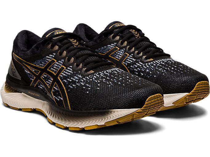 Asics GEL-Nimbus 22 Knit Muške Tenisice Crne Crne | NGQK0332