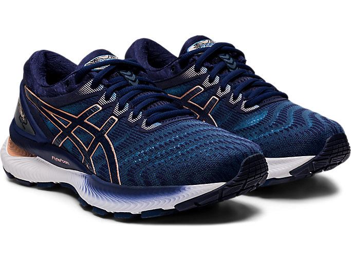 Asics GEL-Nimbus 22 Ženske Tenisice Sive Tamnoplave | FUER3281