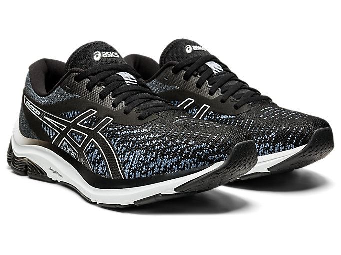 Asics GEL-PULSE 12 Knit Muške Tenisice Crne Bijele | AOOL3820