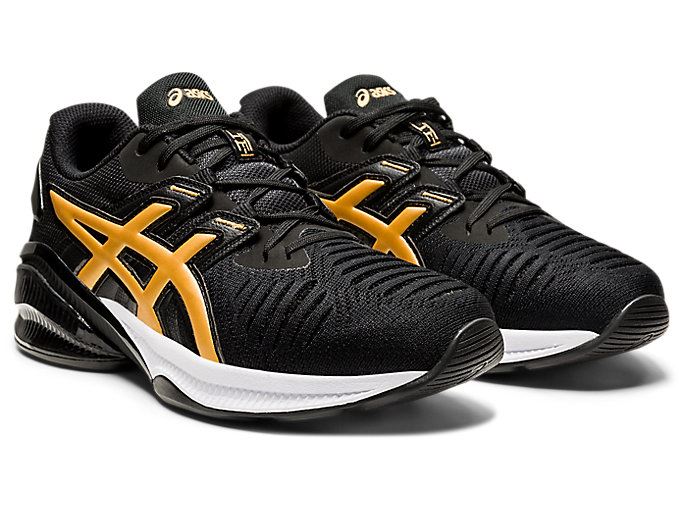 Asics GEL-QUANTUM INFINITY JIN Ženske Tenisice Crne Zlatne | WOCU4309