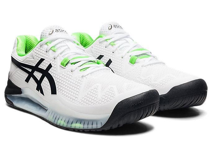 Asics GEL-RESOLUTION 8 (2E) Muške Tenisice Bijele Zelene | MVBJ1036