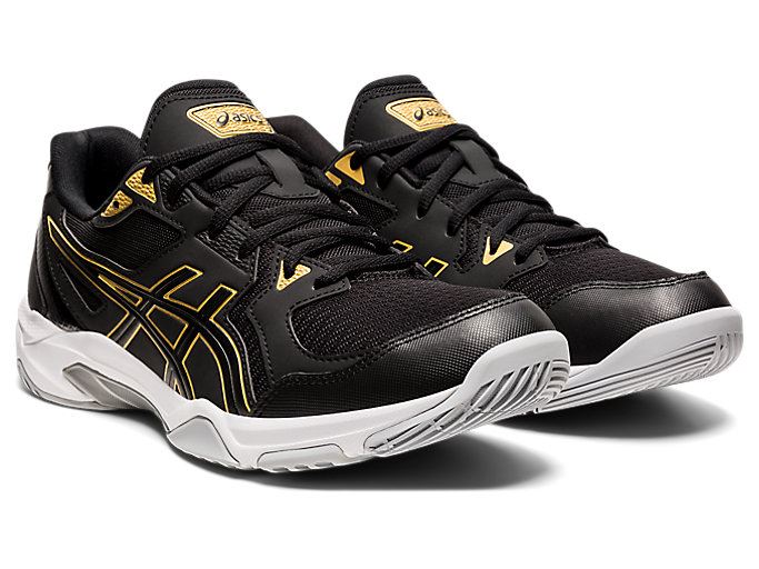 Asics GEL-ROCKET 10 Muške Tenisice Za Odbojku Crne Zlatne | UOVB4793