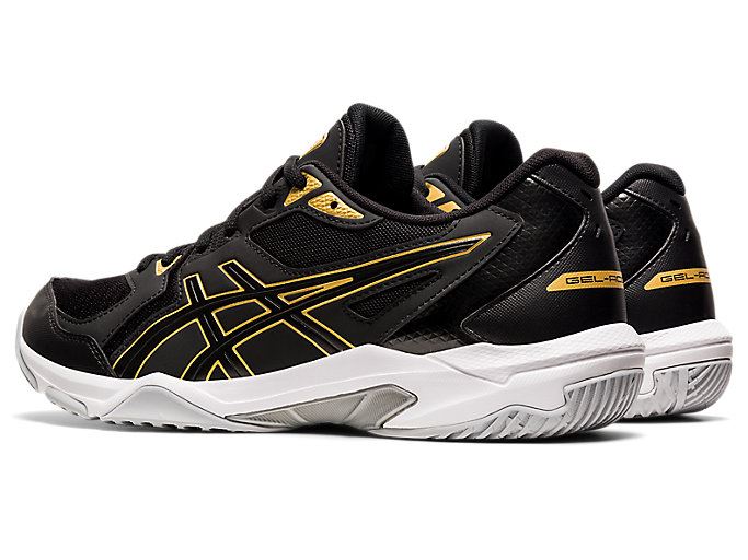 Asics GEL-ROCKET 10 Muške Tenisice Za Odbojku Crne Zlatne | UOVB4793