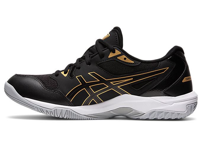 Asics GEL-ROCKET 10 Muške Tenisice Za Odbojku Crne Zlatne | UOVB4793