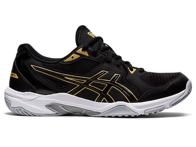 Asics GEL-ROCKET 10 Muške Tenisice Za Odbojku Crne Zlatne | UOVB4793