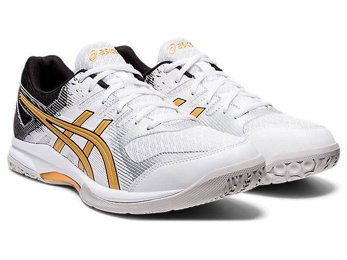 Asics GEL-ROCKET 9 Muške Tenisice Za Odbojku Bijele Zlatne | PKVQ4510