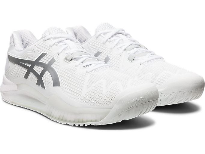 Asics GEL-Resolution 8 Muške Tenisice Bijele Srebrne | WOHG9818