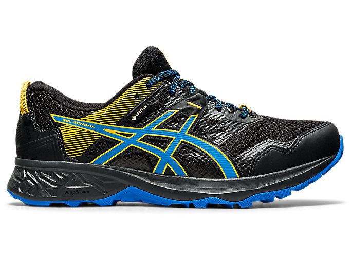 Asics GEL-SONOMA 5 G-TX Muške Tenisice Za Trčanje Crne Plave | QOEX4001