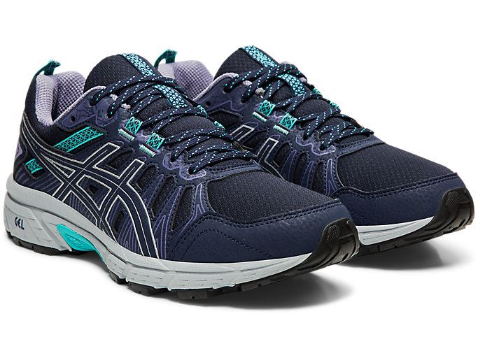 Asics GEL-VENTURE 7 (D) Ženske Tenisice Za Trčanje Crne Srebrne | QAOV3911