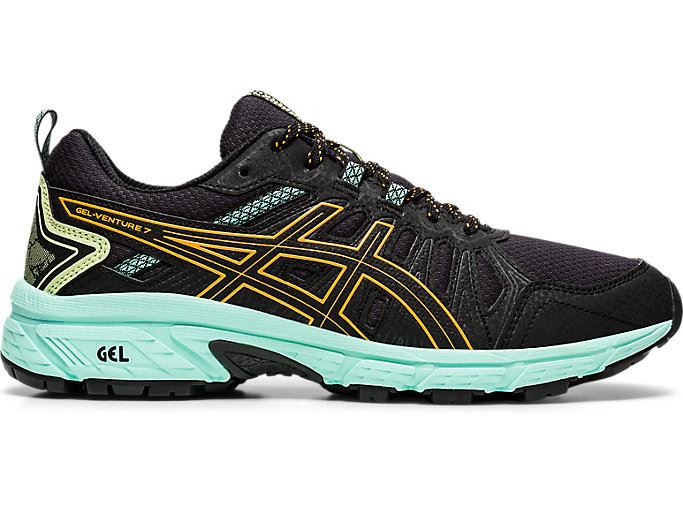 Asics GEL-VENTURE 7 Ženske Tenisice Crne Narančaste | URWW5457