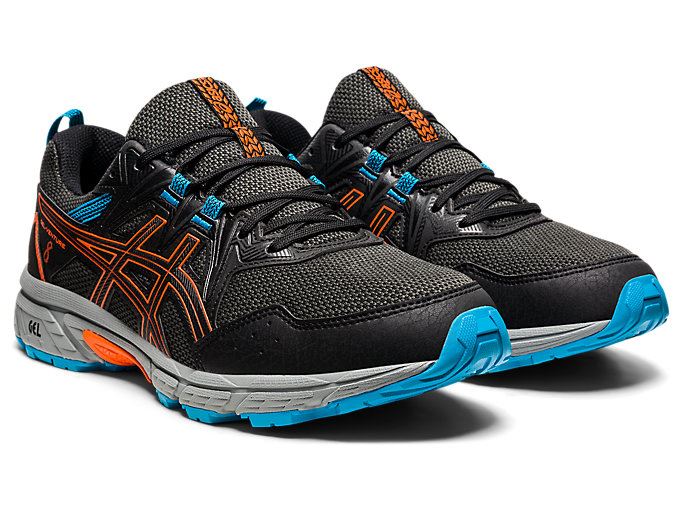 Asics GEL-VENTURE 8 Muške Tenisice Za Trčanje Crne Zlatne Narančaste | CIJX1268