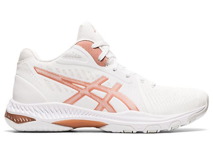 Asics NETBURNER BALLISTIC FF MT 2 Ženske Tenisice Za Odbojku Bijele Roze Zlatne | SKKQ2365