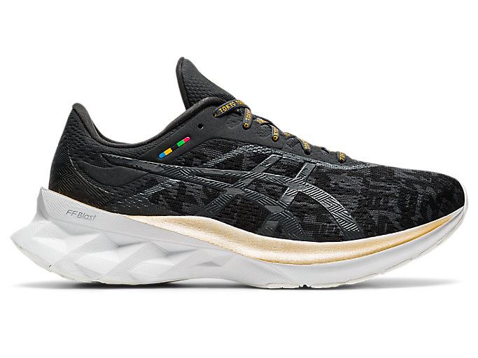 Asics NOVABLAST Ženske Tenisice Crne Tamno Sive | ZWUO4386