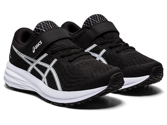 Asics PATRIOT 12 PS Dječje Tenisice Crne Bijele | ZROS3458