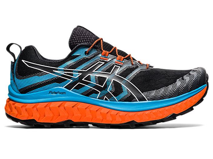 Asics TRABUCO MAX Muške Tenisice Za Trčanje Crne Svijetlo Tirkizne | TMDR1140