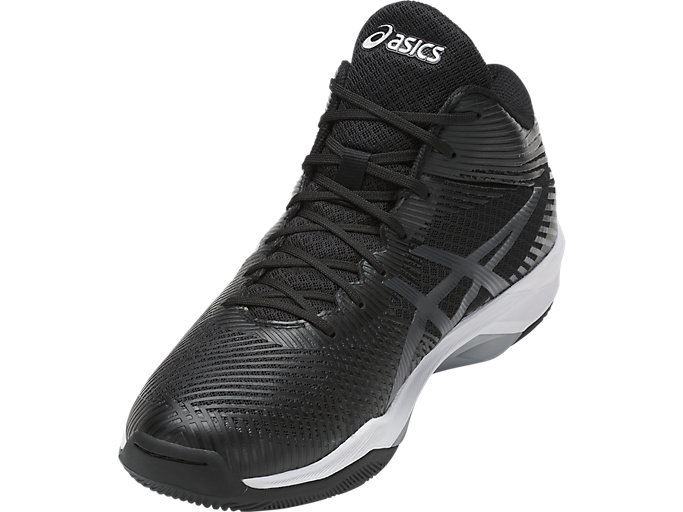 Asics Volley Elite FF MT Muške Tenisice Za Odbojku Crne Tamno Sive Bijele | ULES3814